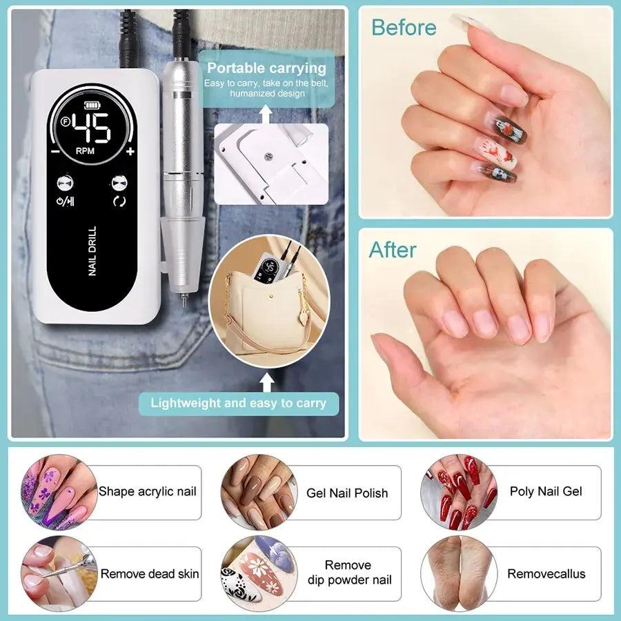 Outil Manucure Salon avec vitesse variable pour un résultat professionnel tra