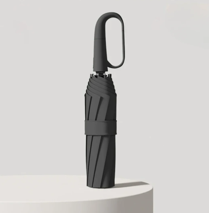 Parapluie Anti-tempête Noir - Réfléchissant et Pliable pour Sécurité Maximale dog