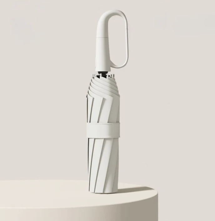 Parapluie Anti-tempête Blanc - Solide et Hydrofuge pour Homme et Femme travel