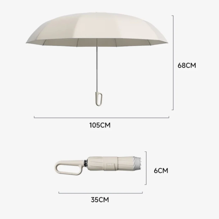 Parapluie Anti-tempête avec Bord Réfléchissant - Conception Xtra Solide trave