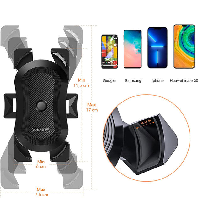 Support de téléphone pour vélo et moto avec fixation sur aération, pratique et sûr