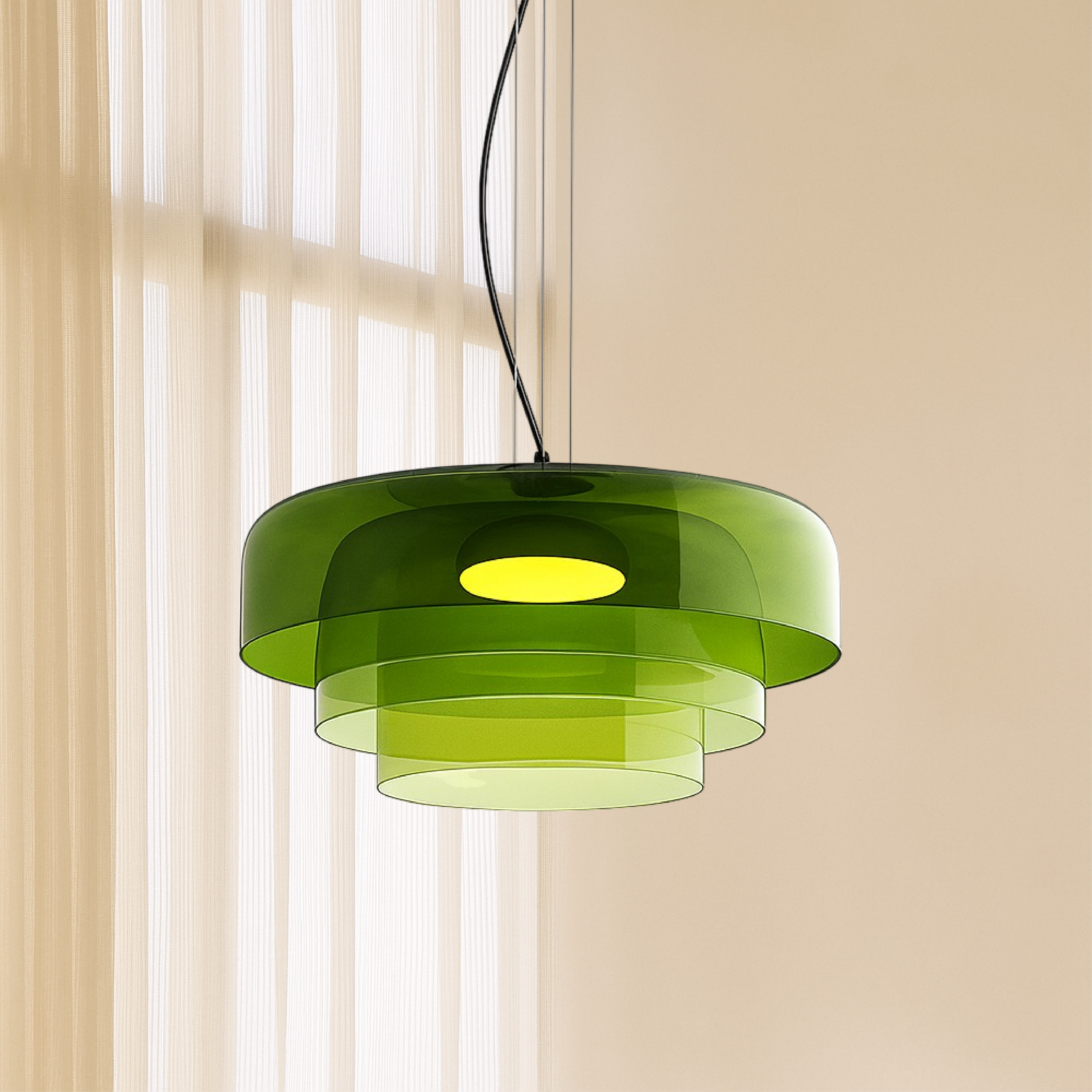 Lampada a sospensione in vetro