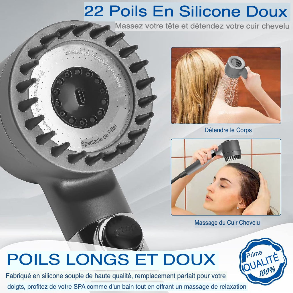 Tête de douche à massage en matériaux durables pour une longue durée de vie t