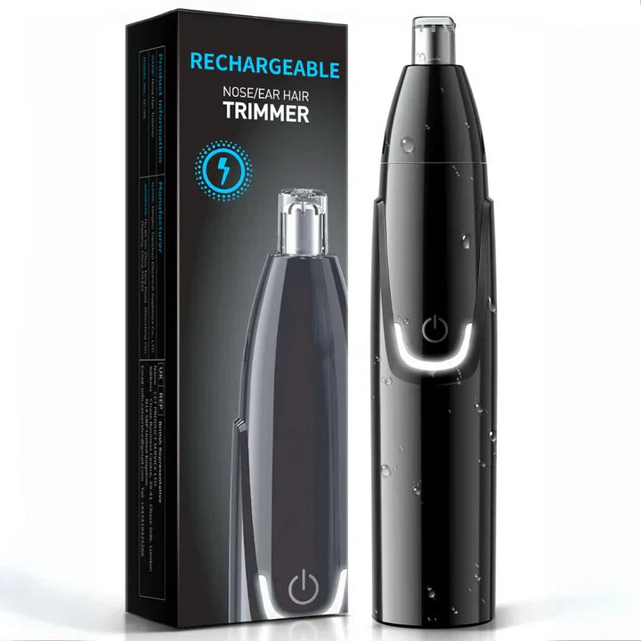 Sleek Noir Rechargeable Nose and Ear Hair Trimmer - Falkner Home Integrated t