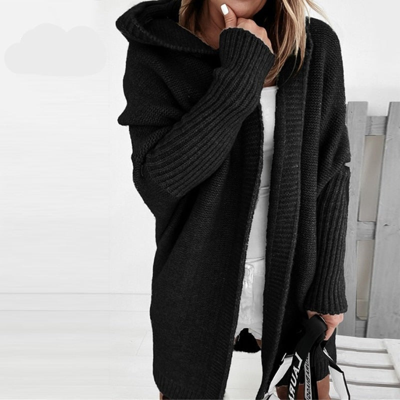 Cardigan chaud en laine de qualité, couleur Noir pour un look tendance automnal d