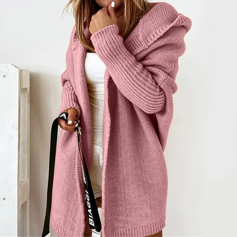 Cardigan chaud en laine de qualité, couleur Rose pour un look tendance automnal d