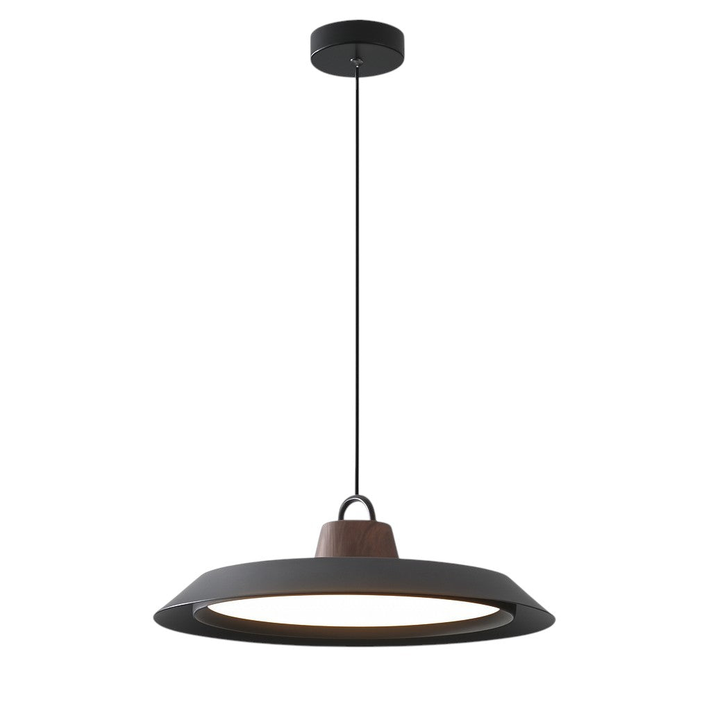 Lampada a sospensione scandinava in legno/metallo