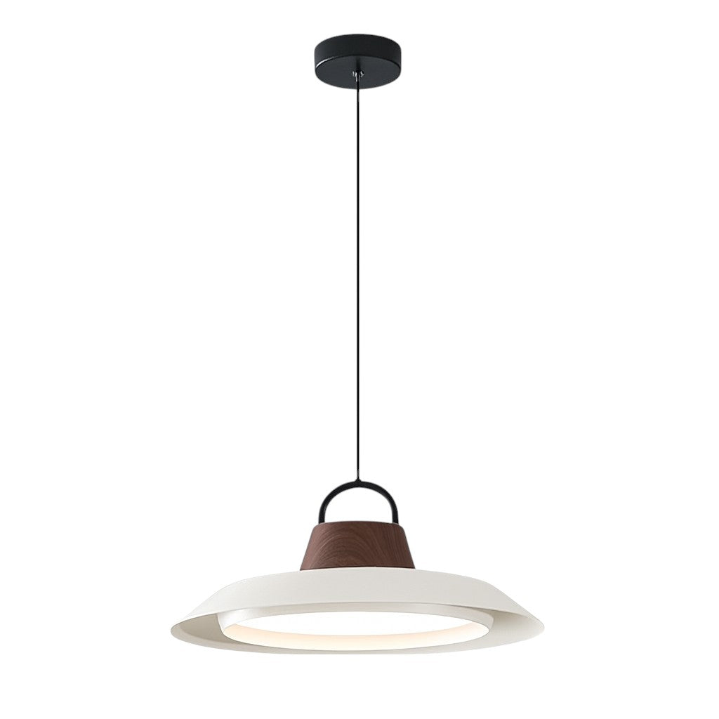 Lampada a sospensione scandinava in legno/metallo