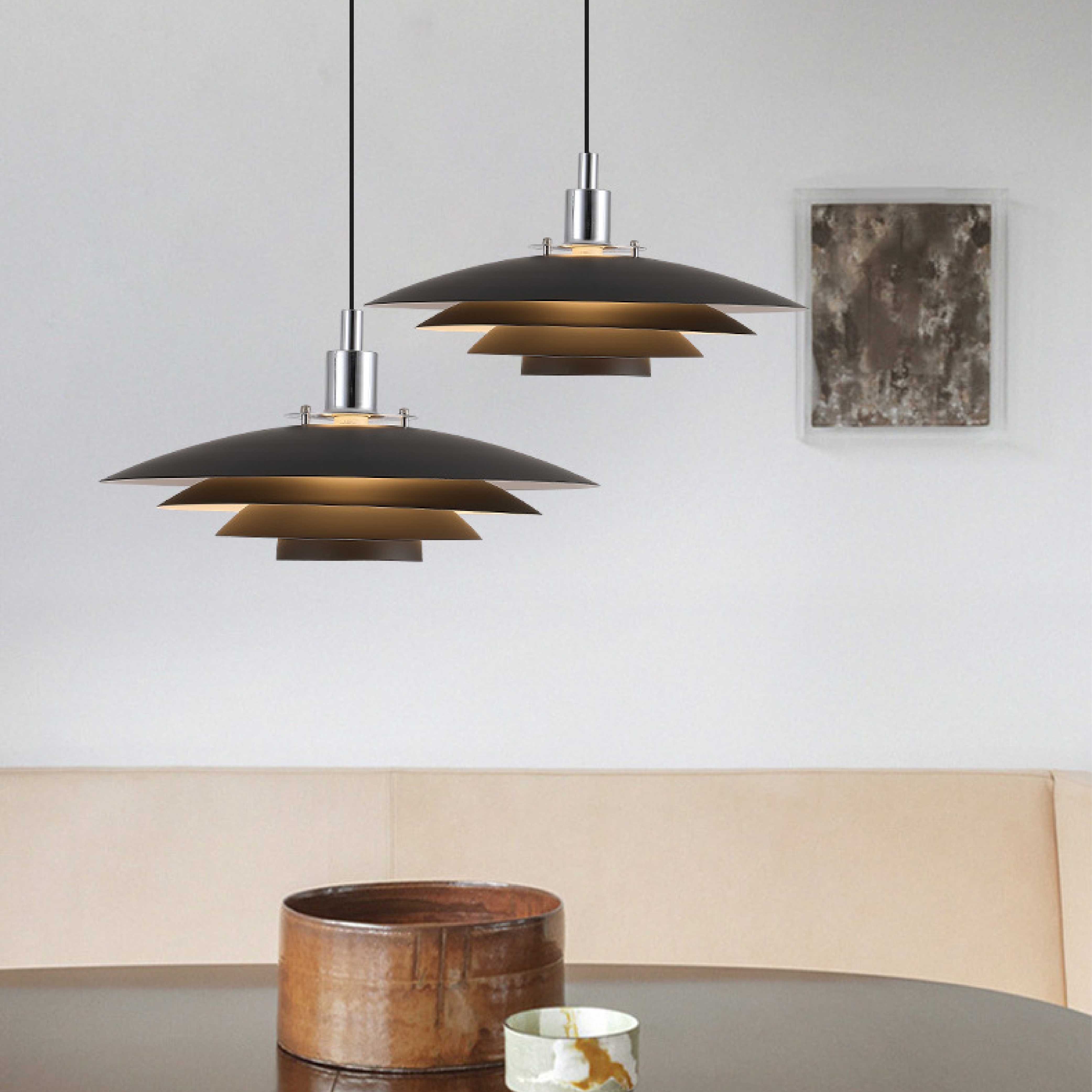 Lampada a sospensione in metallo