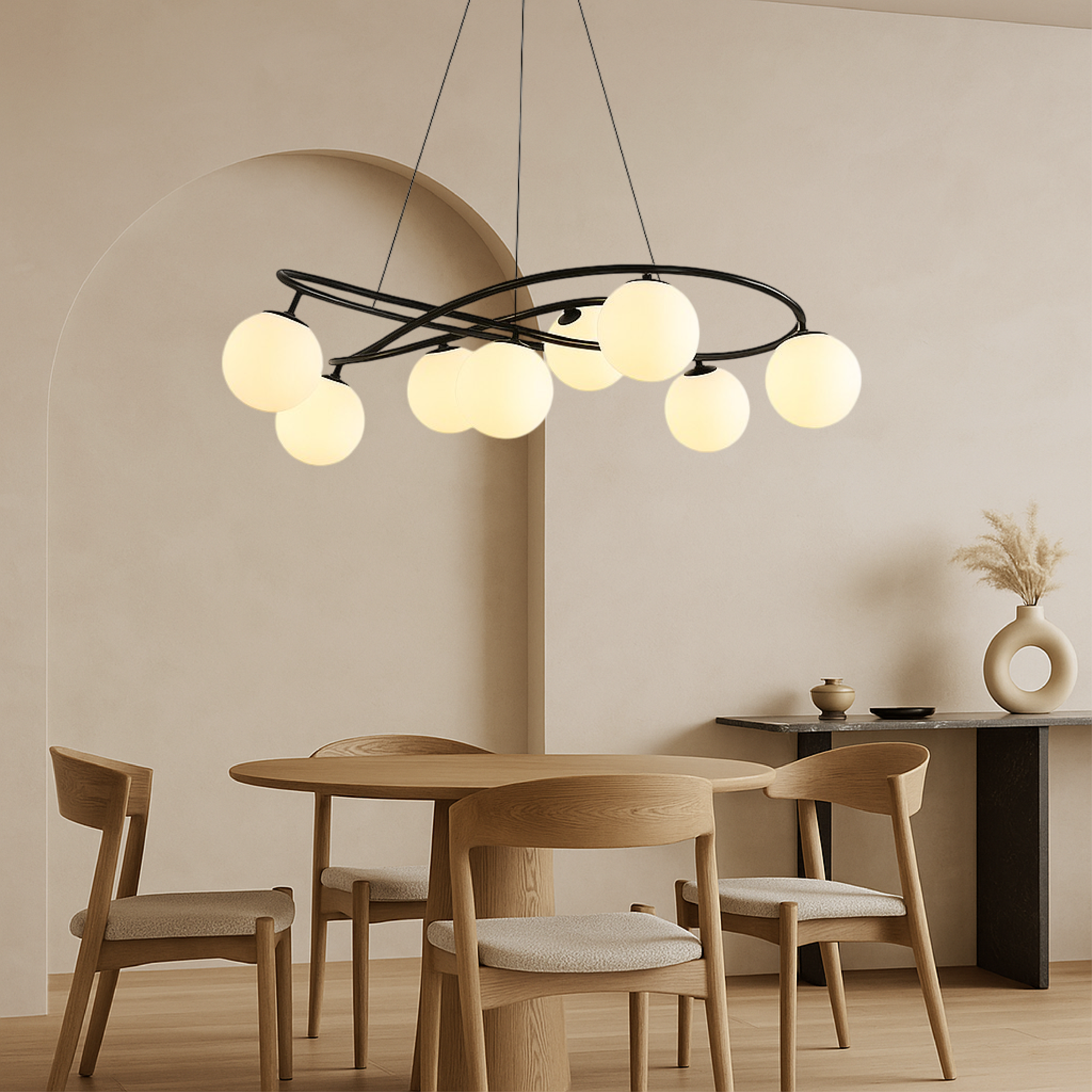 Lampadari retrò nordici neri