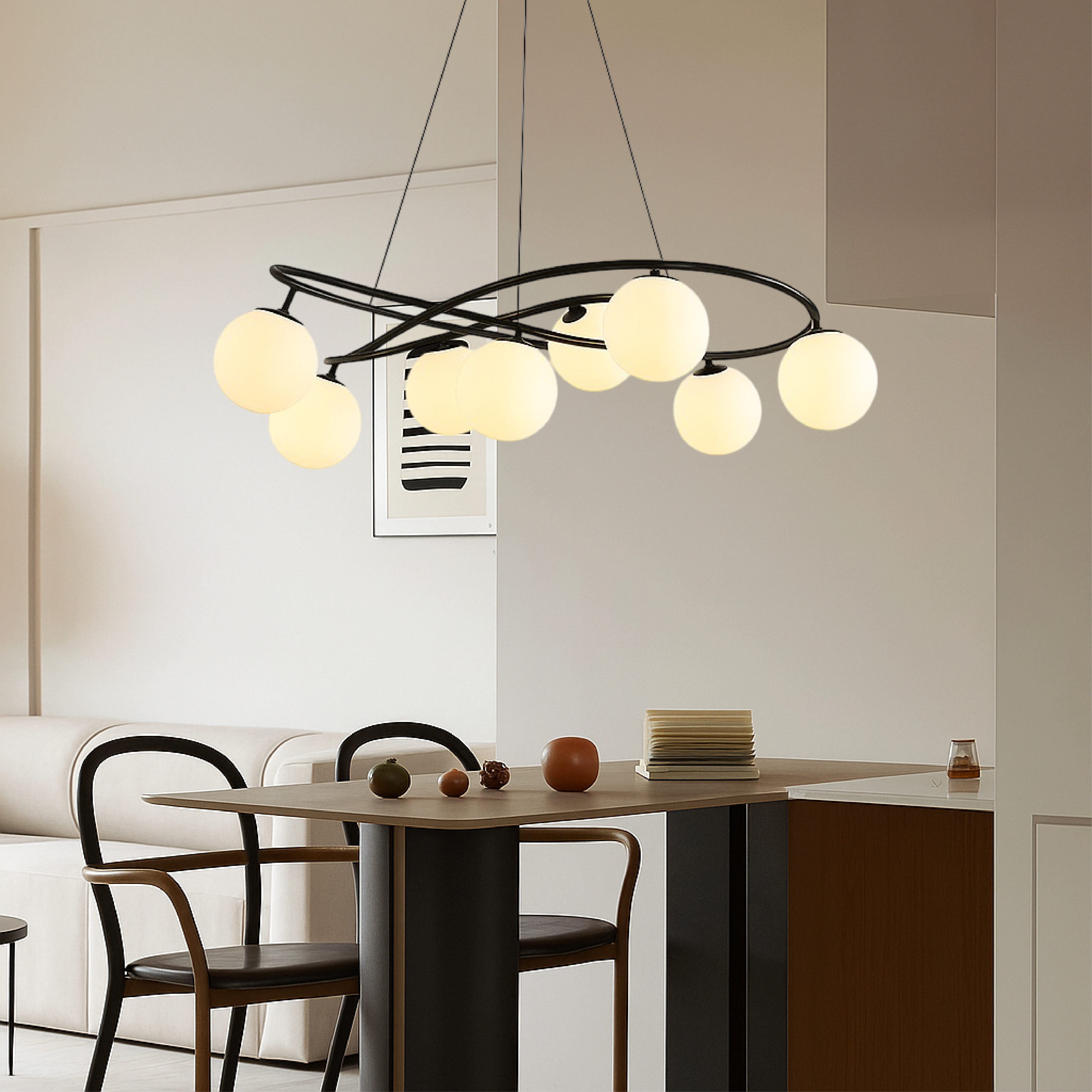 Lampadari retrò nordici neri