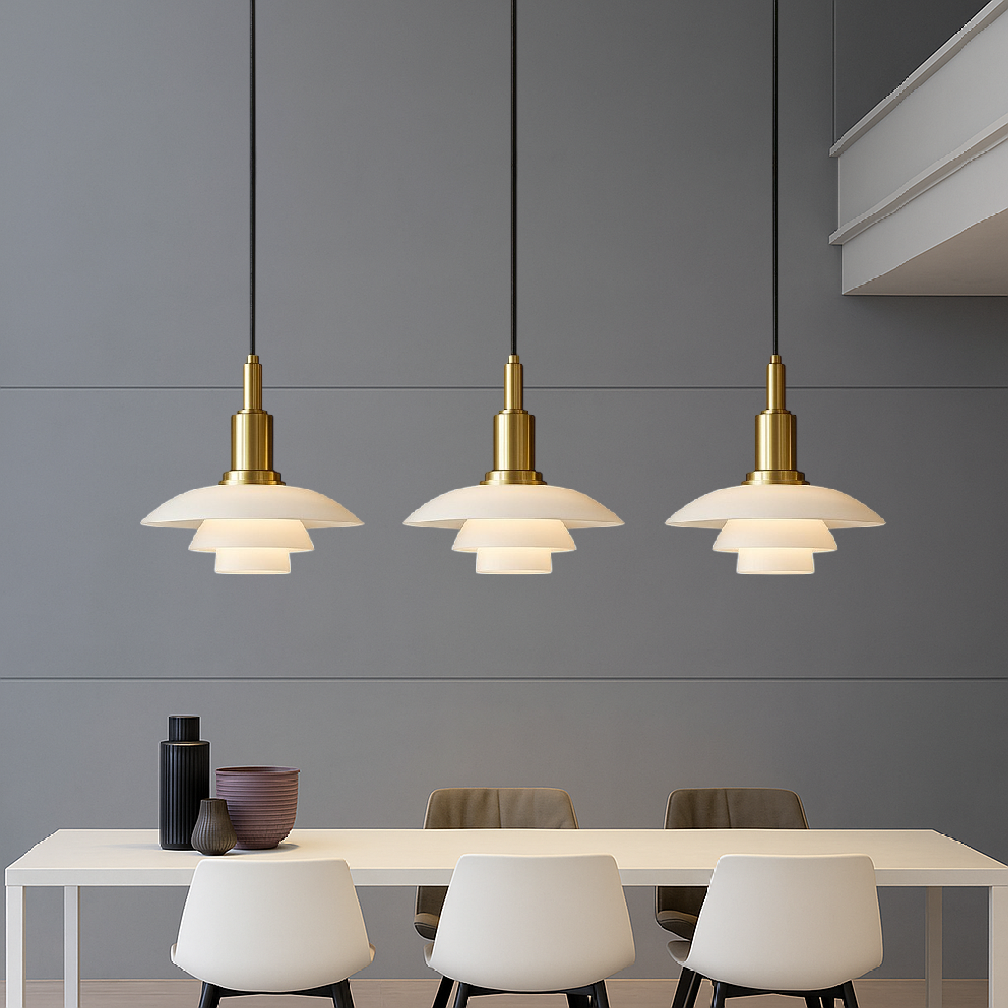 Lampada a sospensione dal design danese