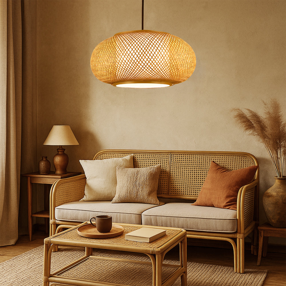 Lampada a sospensione in bambù Hansens