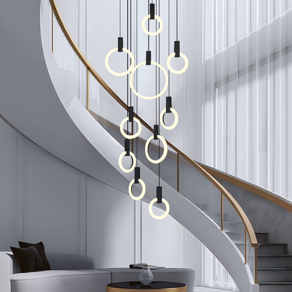 Lustre per scala 7/10 anelli