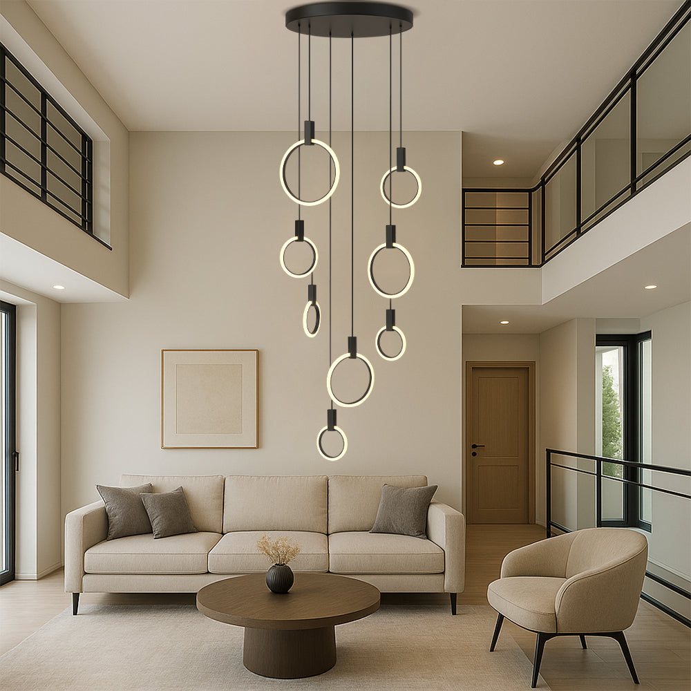 Lustre per scala 7/10 anelli