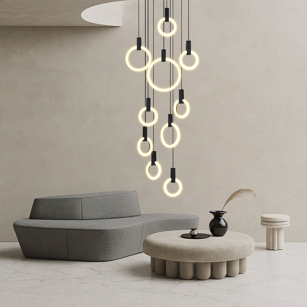 Lustre per scala 7/10 anelli