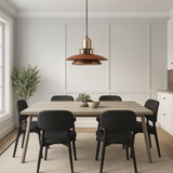 Lampada a sospensione in legno di noce